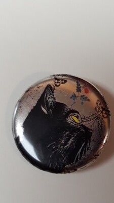 black cat button