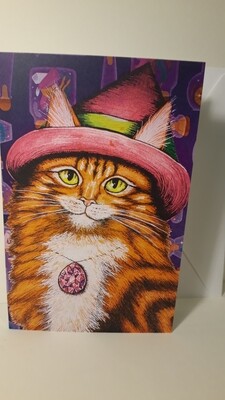 witch kitty card