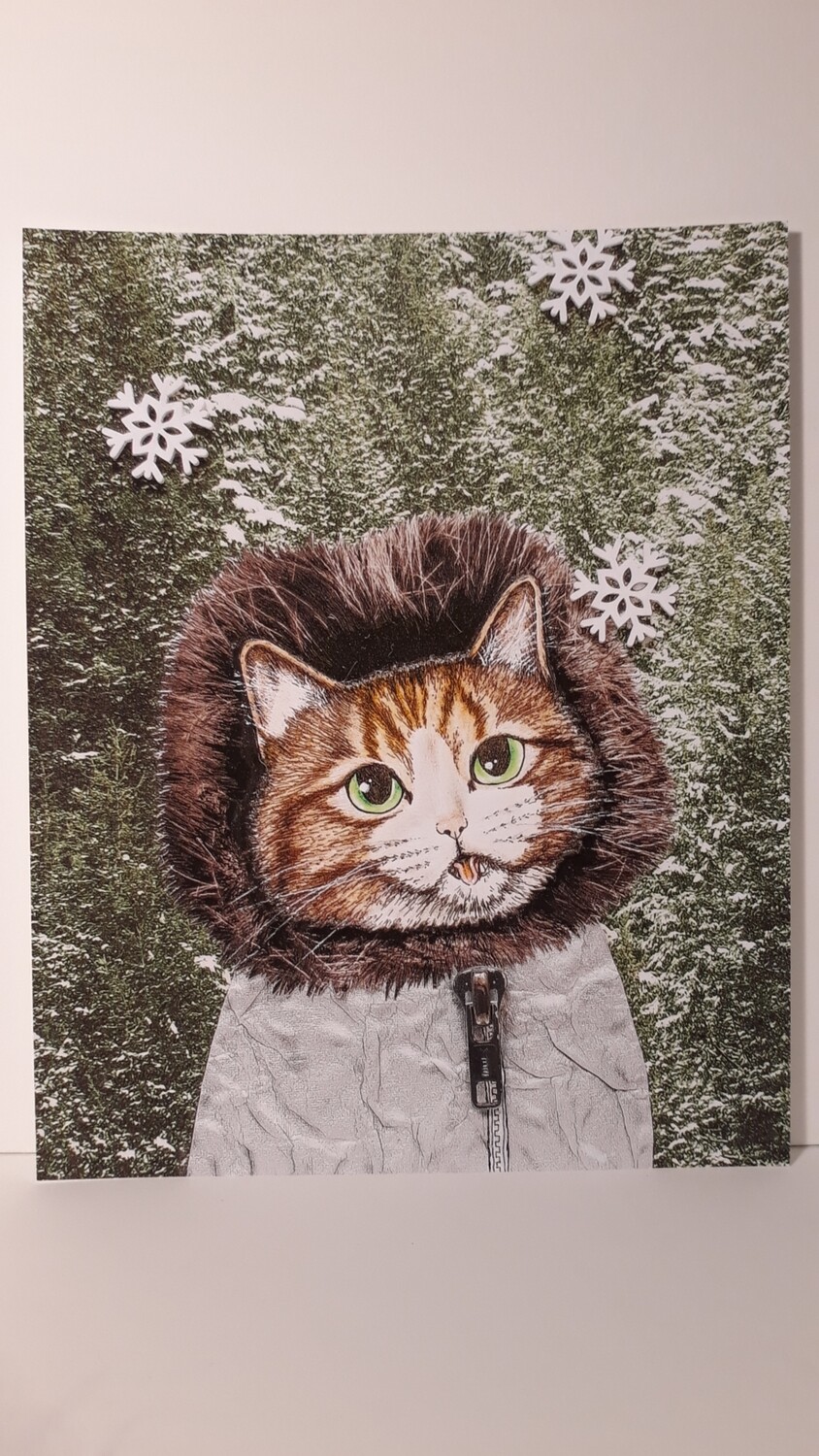 Snowflake cat print