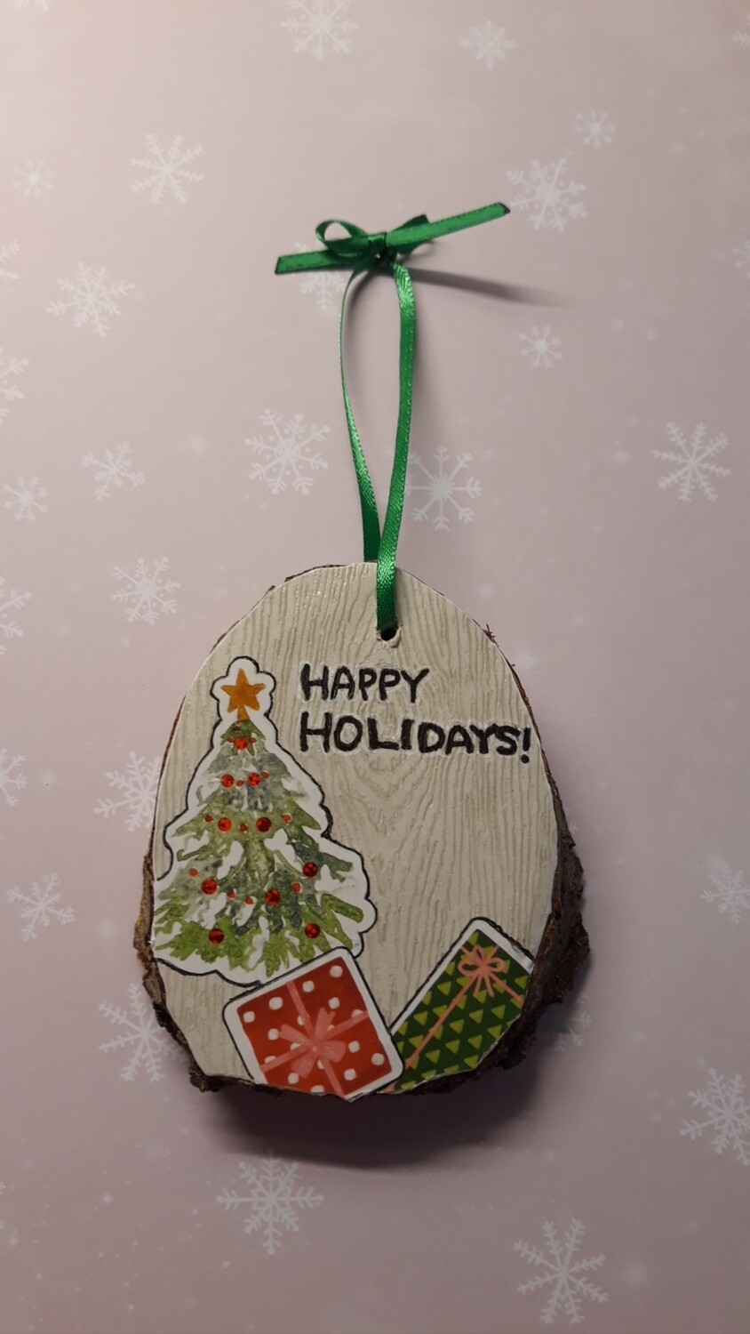 happy holidays ornament