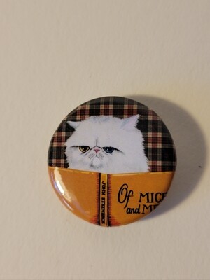 Summer reading cat button