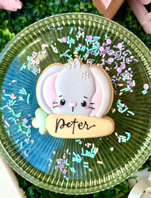 Personalized Bunny Cookie