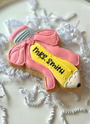 Personalized Pencil Cookie