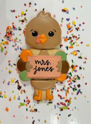 Turkey Teacher Cookie Gift Set
