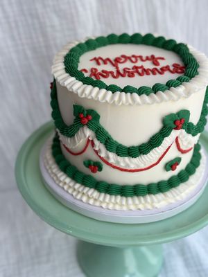 Vintage Christmas Cake