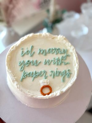 Paper Rings Mini Cake