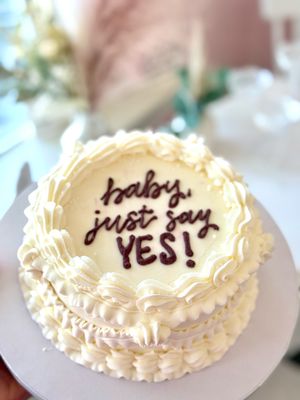 Say Yes Mini Cake