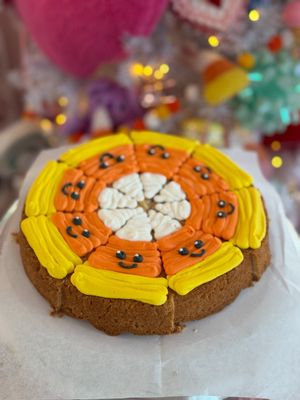 Candy Corn Cookie Cake