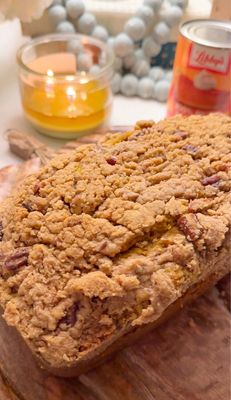 Pumpkin Bread with Pecan Streusel
