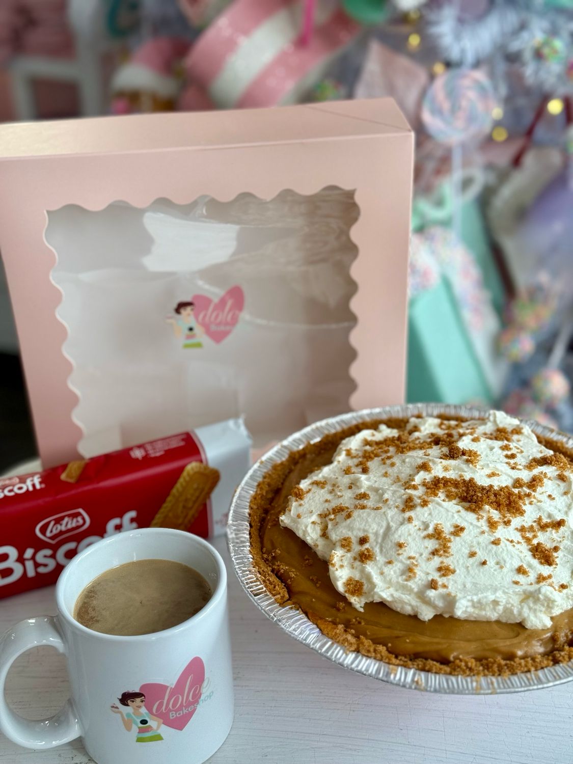 Biscoff Cookie Butter Mousse Pie