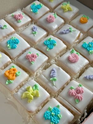 Spring Floral Petit Fours (dozen)
