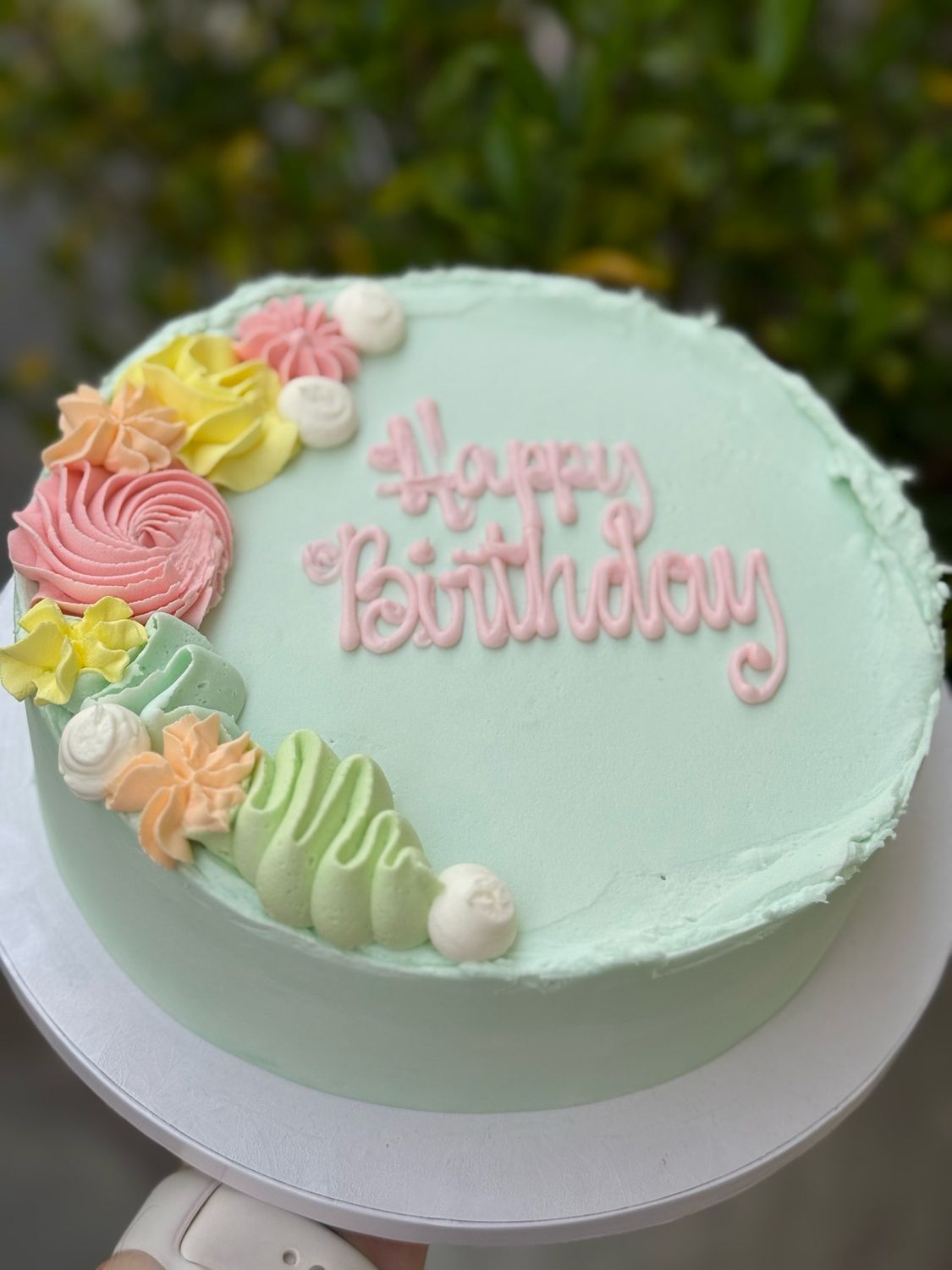 Single Layer Birthday Cake