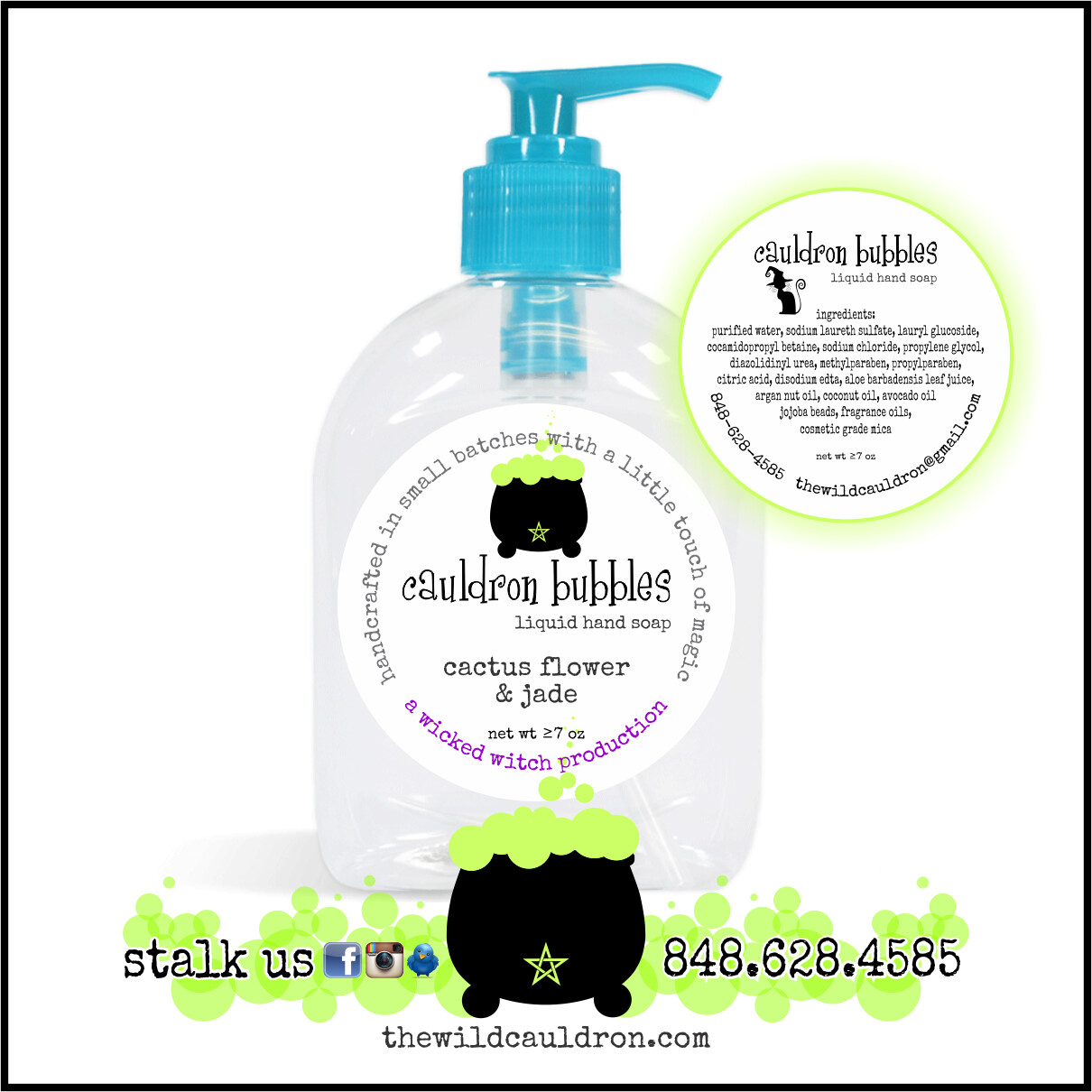 Cactus Flower and Jade Cauldron Bubbles Hand Soap Cactus Flower and Jade Cauldron Bubbles Hand Soap