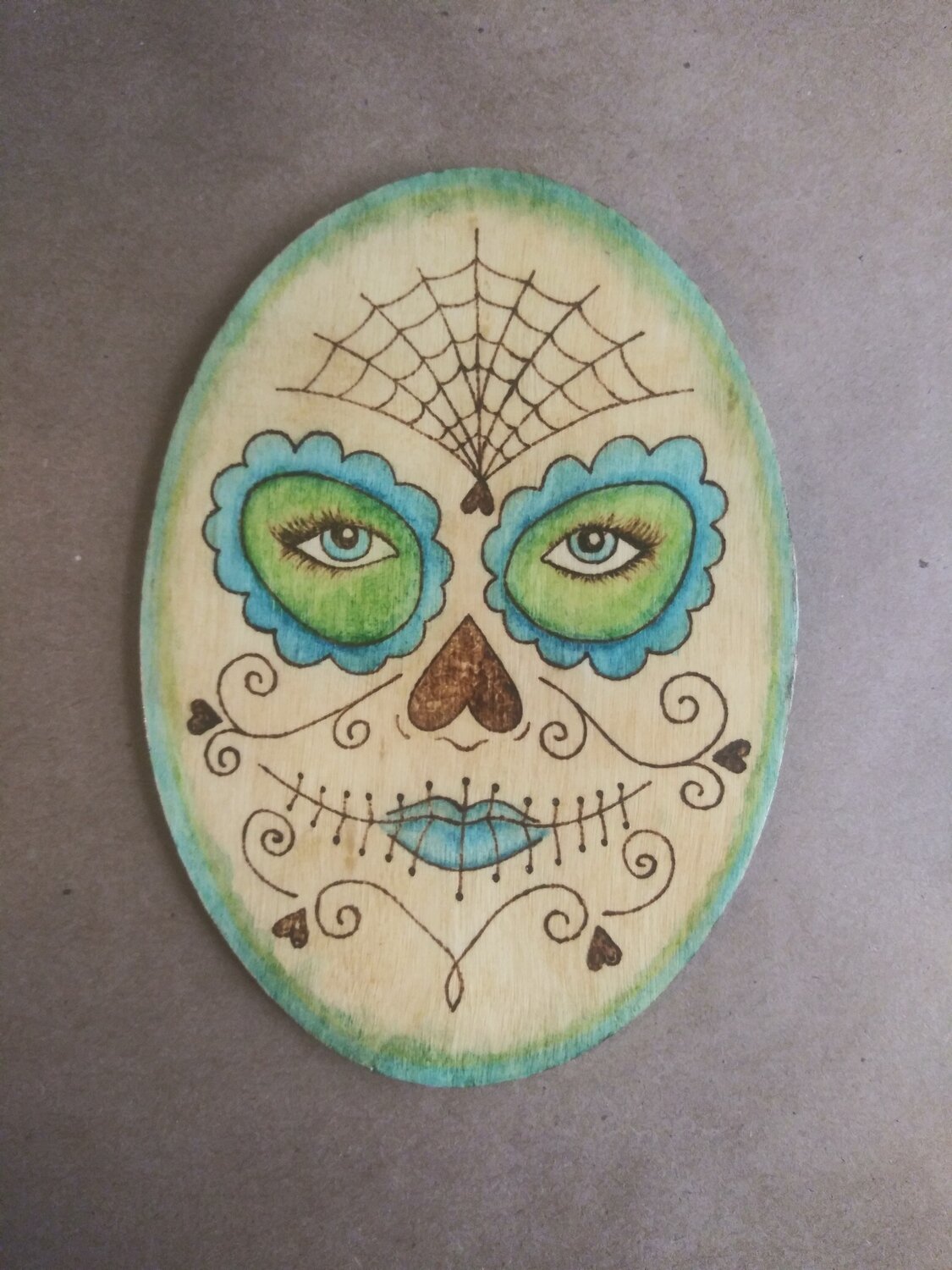 Sugar Skull Face (Blue/Green) Sugar Skull Face (Blue/Green)