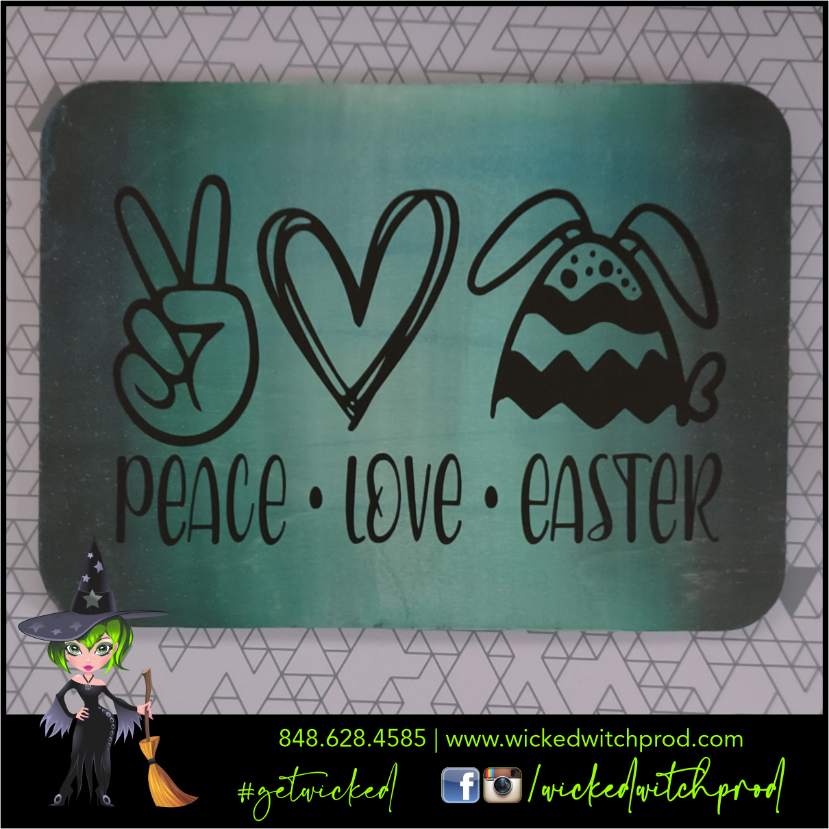 Peace Love Easter Wooden Sign