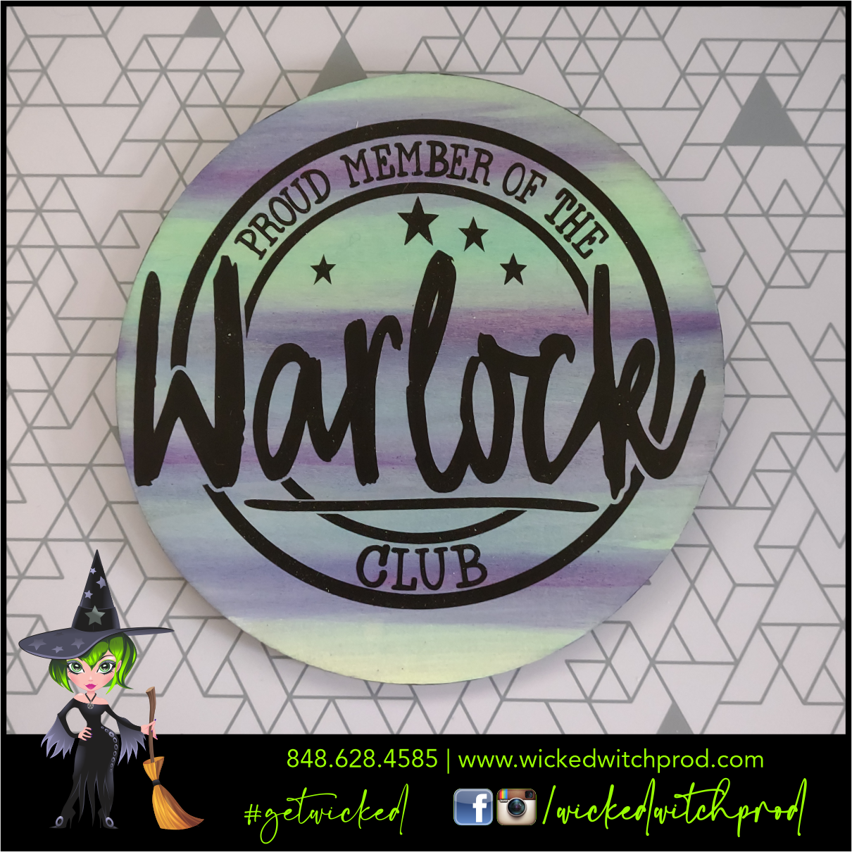 Warlock Club Wooden Sign