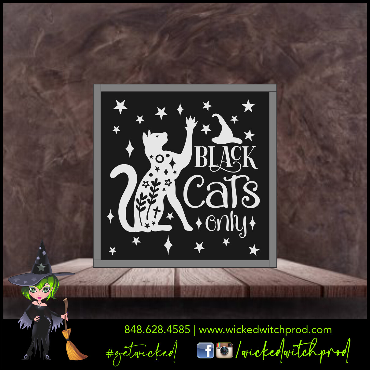 Black Cats Only - Wicked Farmhouse Sign (8