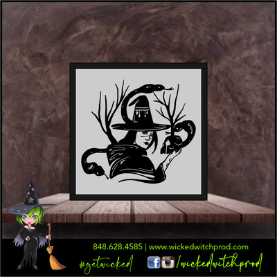 Witch with Serpent - Wicked Farmhouse Sign (8