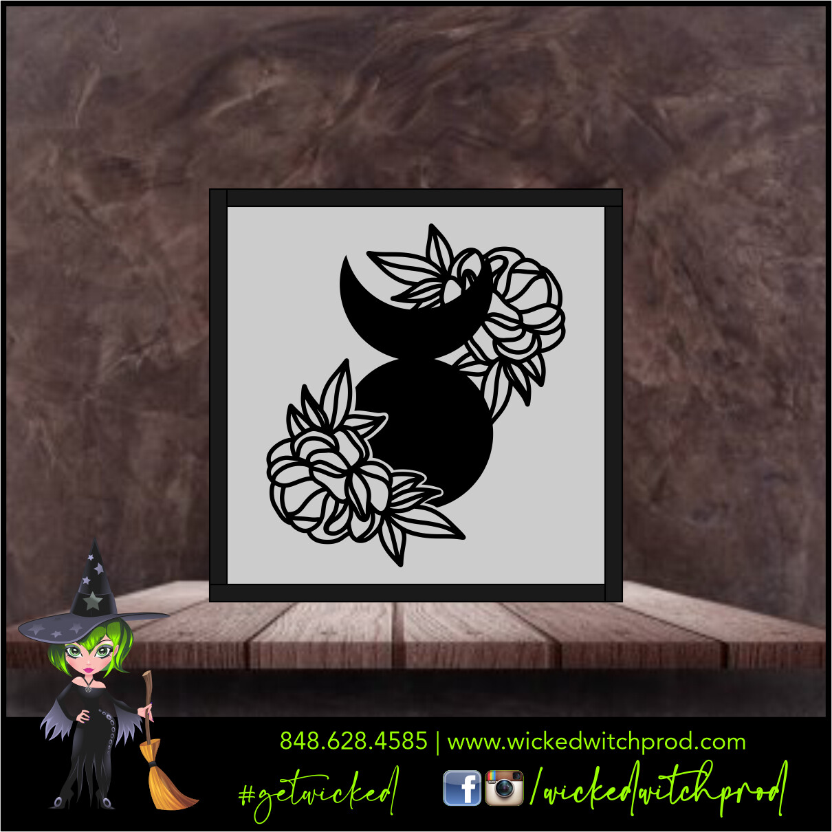 Horned God Floral - Wicked Farmhouse Sign (8