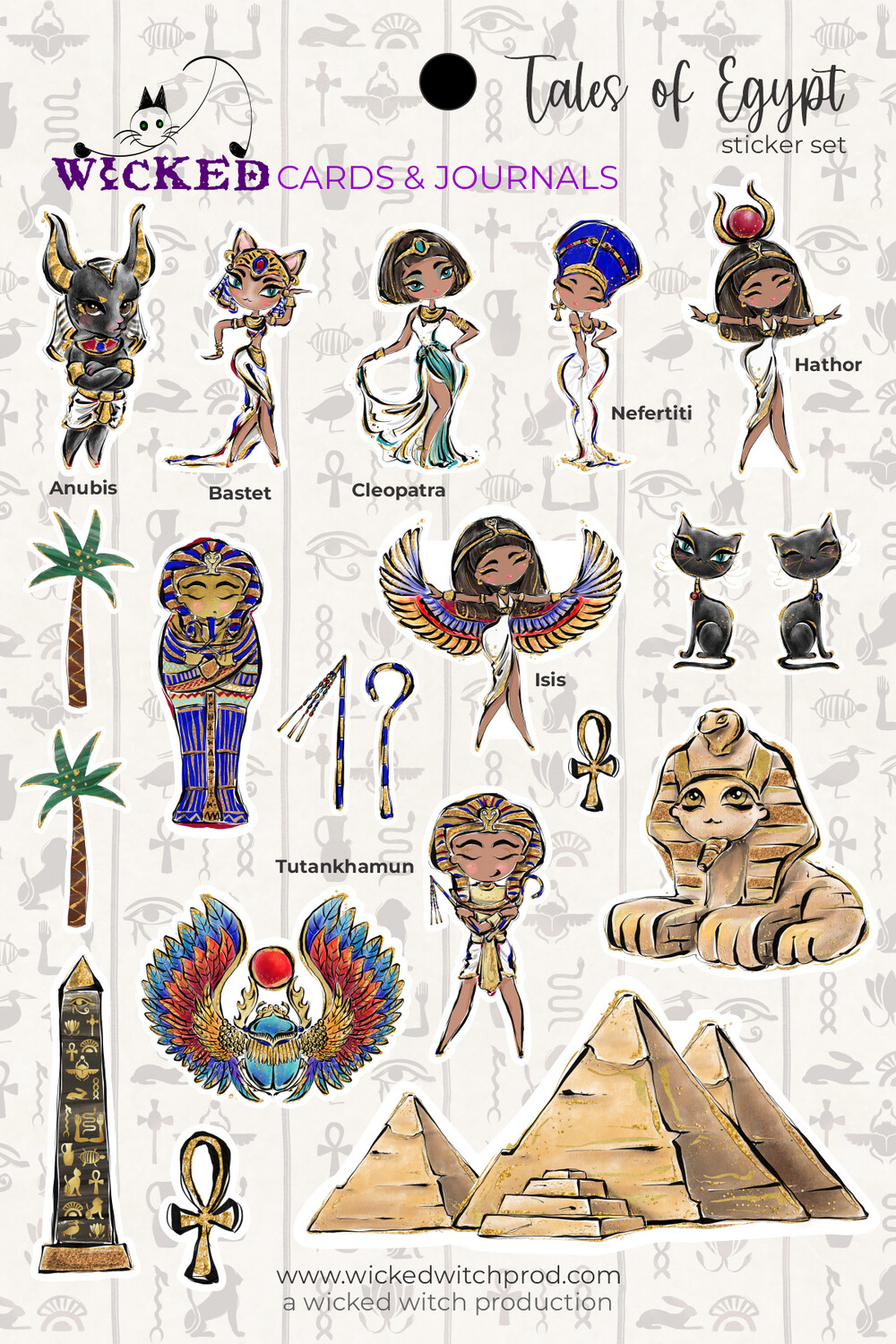 Tales of Egypt Die-Cut Sticker Set