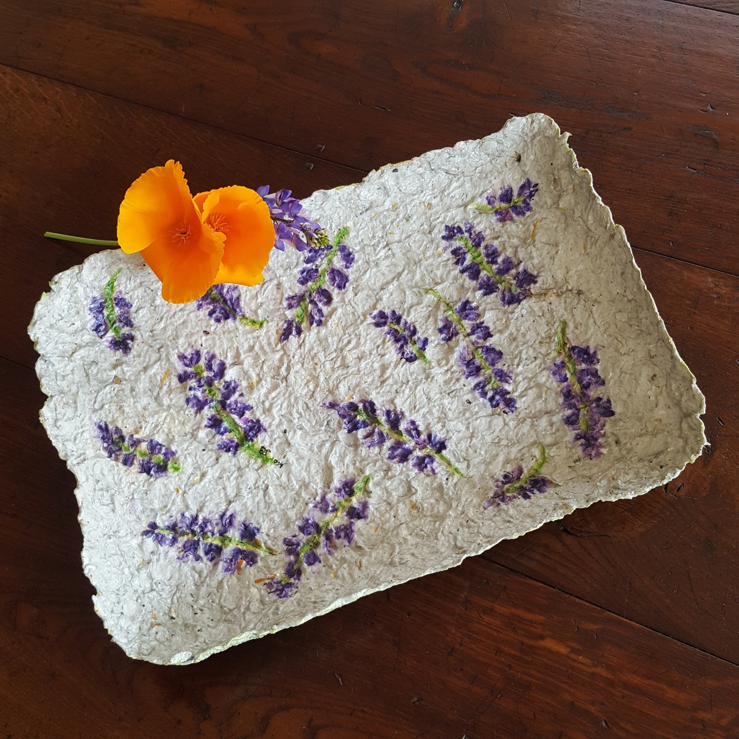 SOLD &quot;Loopy for Lupine&quot; Tray/Platter