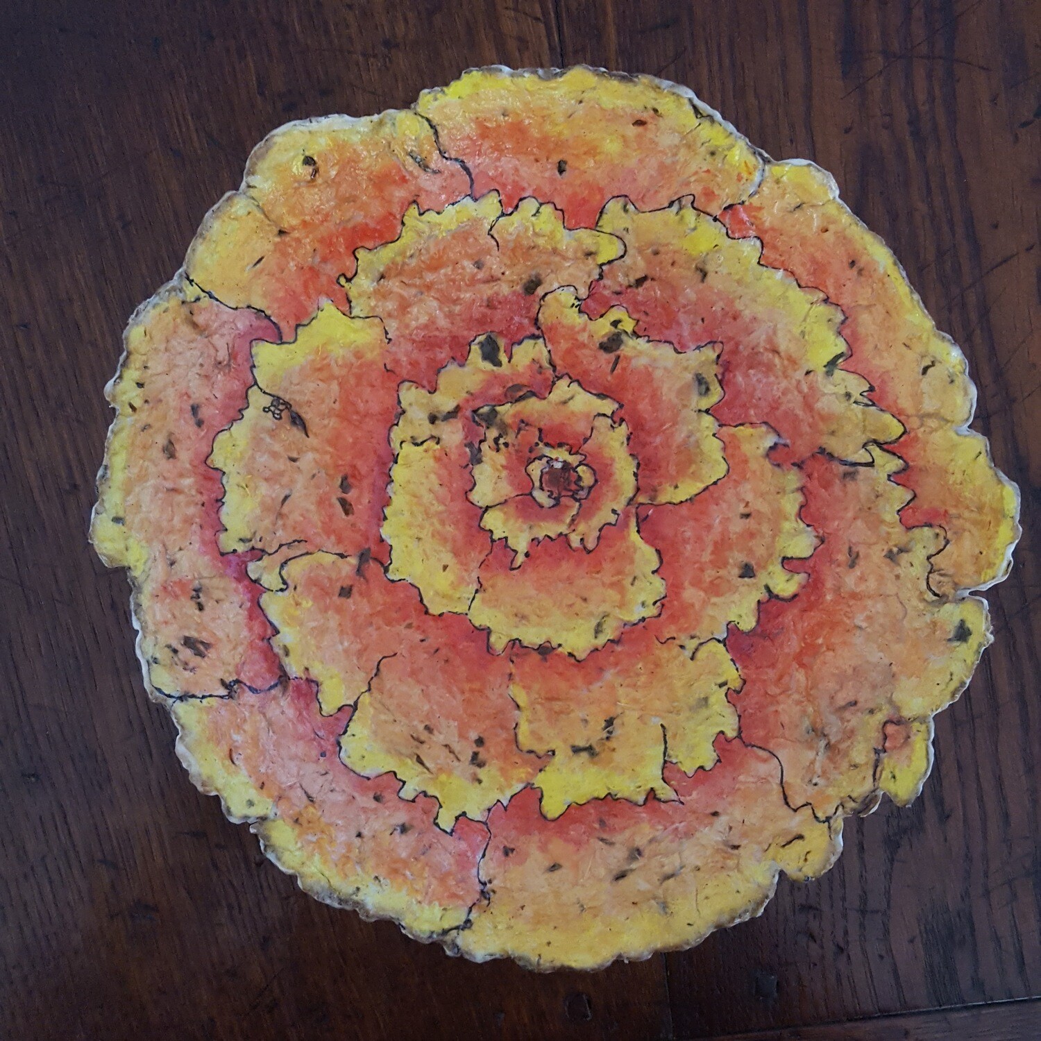 SOLD &quot;Merry-gold&quot; Handmade Paper Bowl (One of a kind)