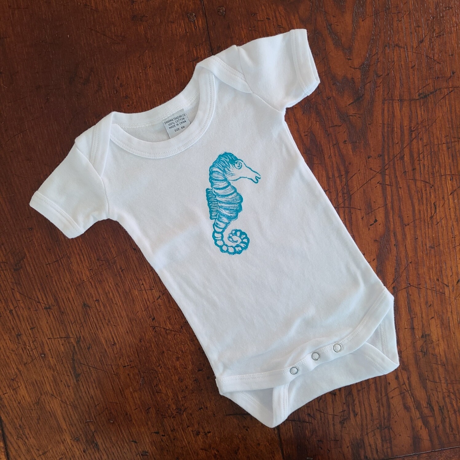 &quot;I Sea Horses&quot;  - 100% Cotton Infant&#39;s Onesie