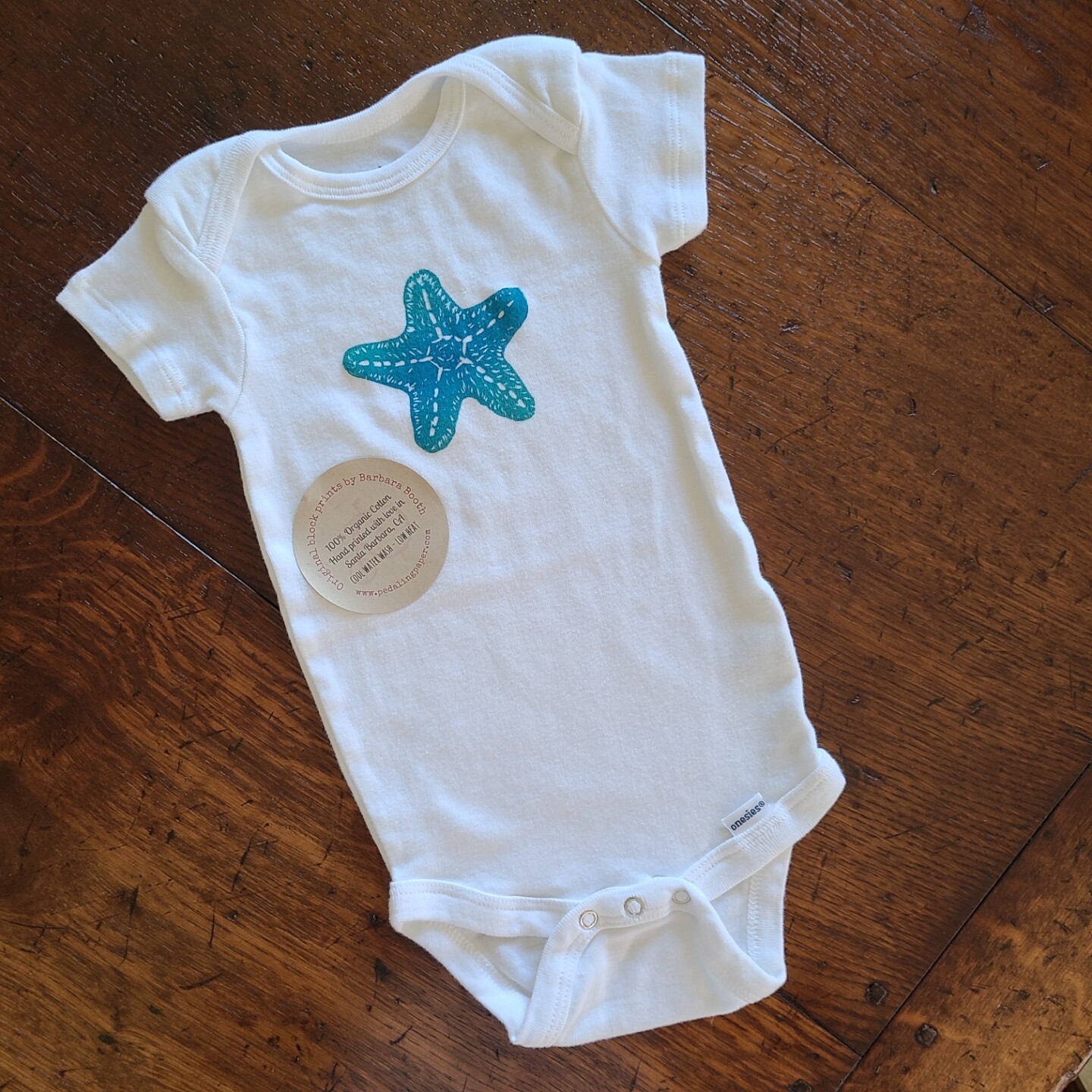 &quot;Sea Star&quot;  - 100% Organic Cotton Infant&#39;s Onesie