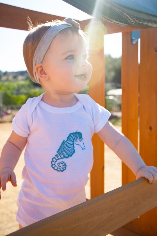 &quot;I Sea Horses&quot;  - 100% Cotton Infant&#39;s Onesie