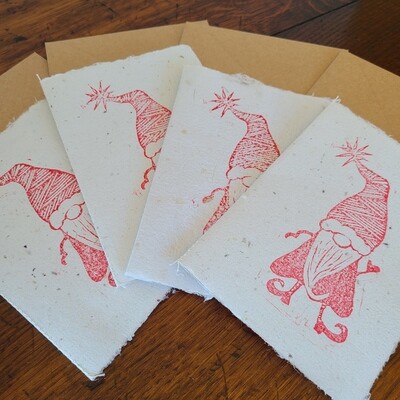 &quot;Gnicolas the Christmas Nisse&quot;  4 pack with envelopes