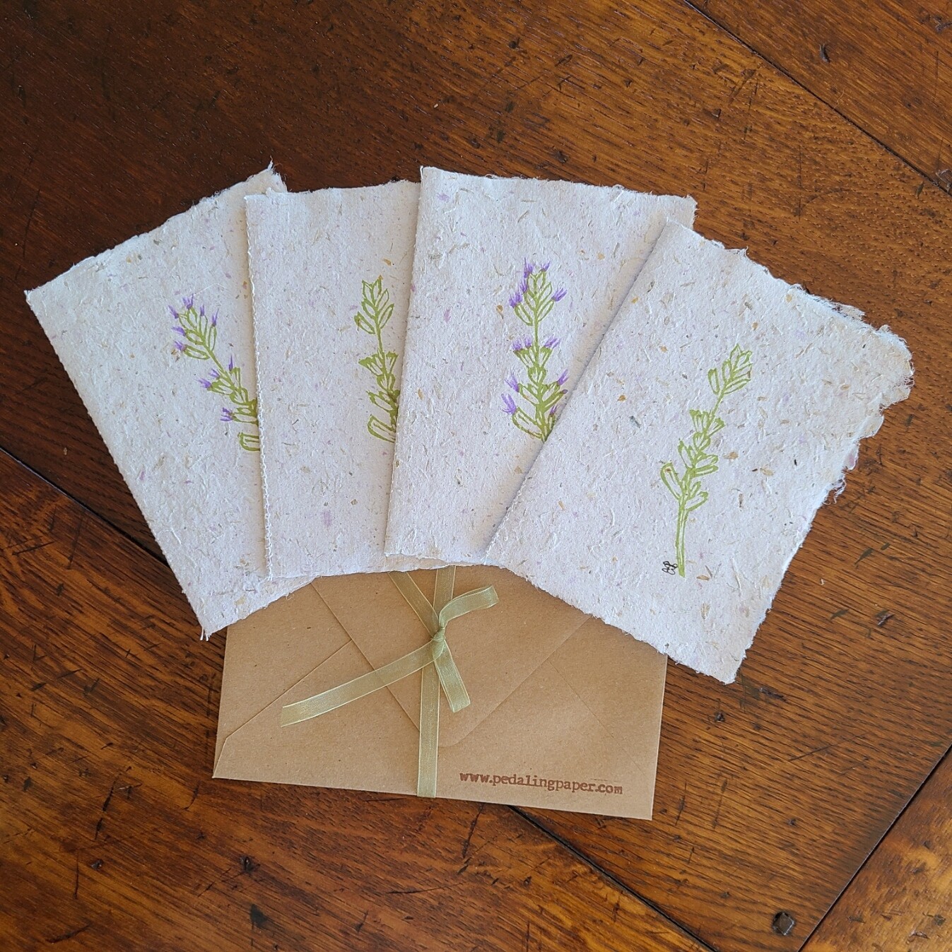 &quot;Breathe II&quot; - Lavender-Paper Greeting Card Set