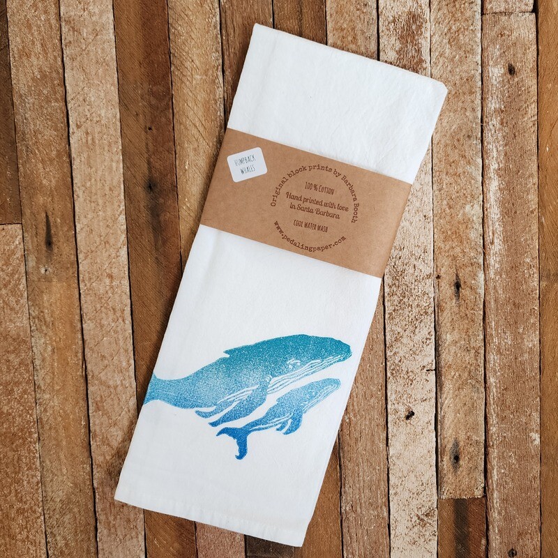 Humpback Whales 100% Cotton Tea Towel