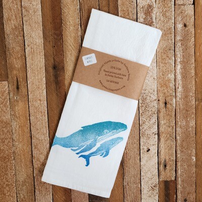 Humpback Whales 100% Cotton Tea Towel