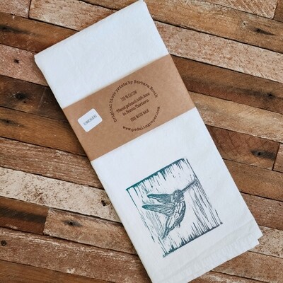 &quot;Anna&#39;s Hummingbird&quot; 100% Cotton Tea Towel