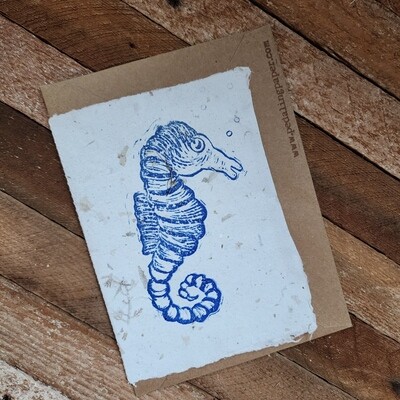 &quot;I Sea Horses&quot; Kelp Note Card