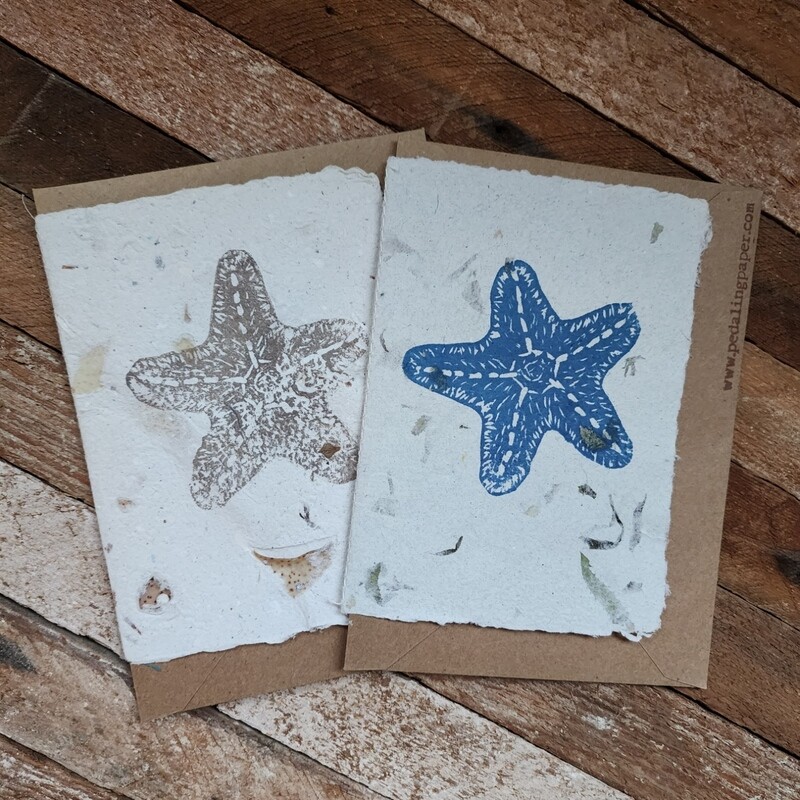 "I Sea Stars" Block Print Note Card