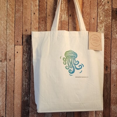 "Sea Jelly" Block Printed Tote Bag "Sea Jelly" Block Printed Tote Bag