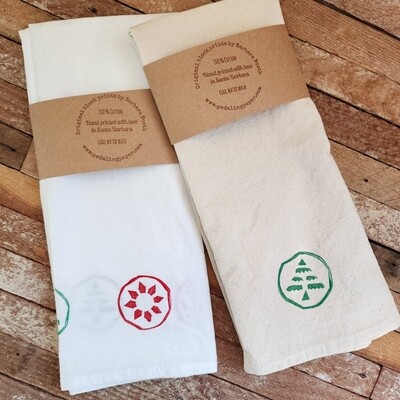 Press Cookies  Hand-printed Tea Towel