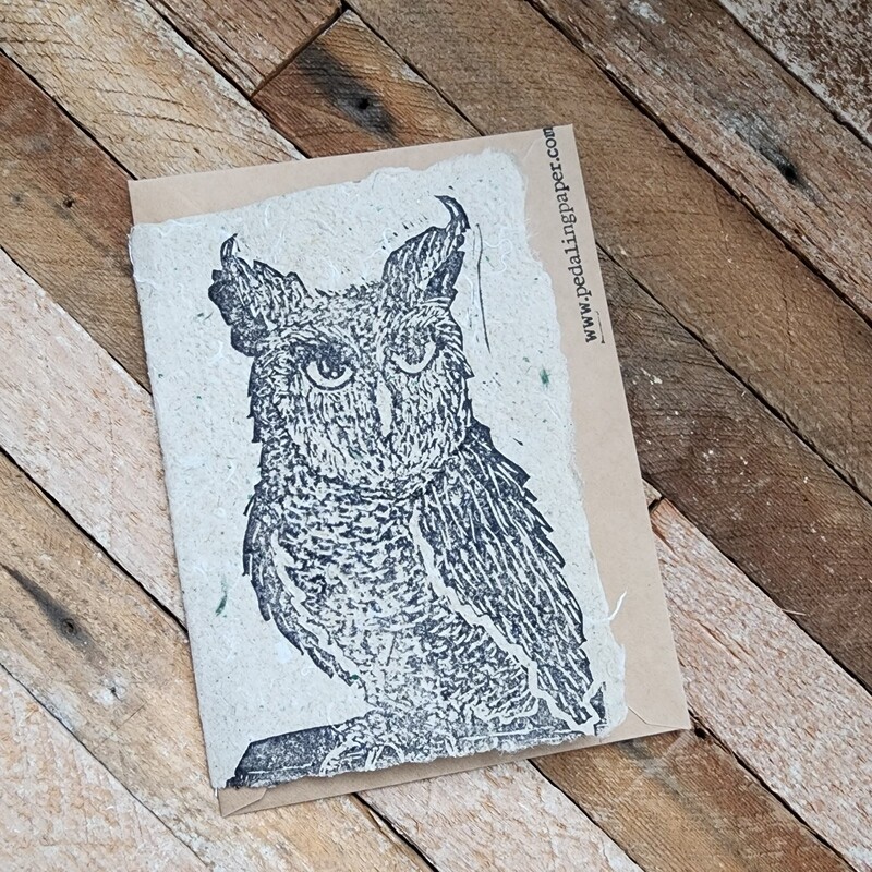 "Whootie - The Great Horned Owl"  Notecard