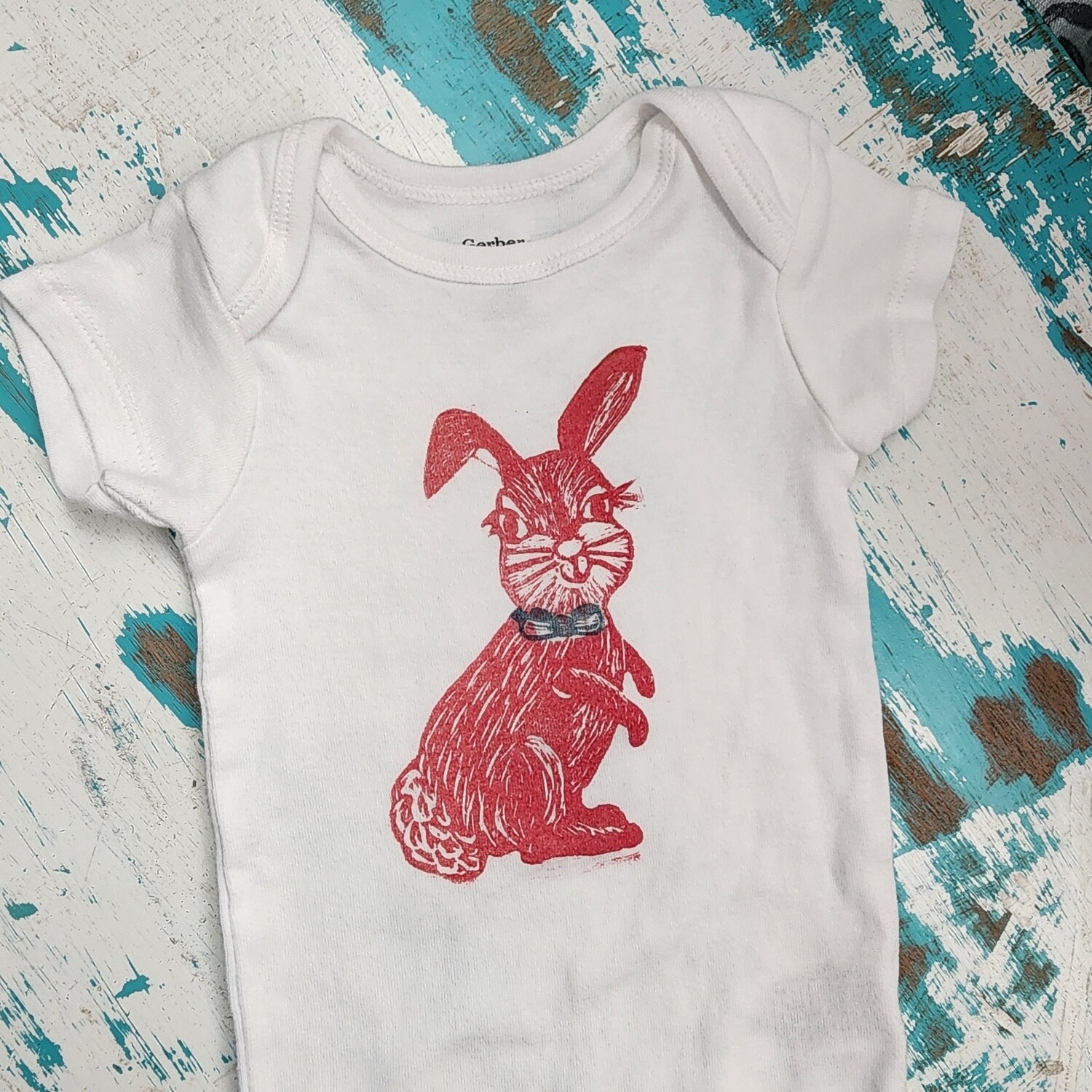 &quot;Miss-chievous&quot;  the Bunny  - 100% Cotton Infant Onesie