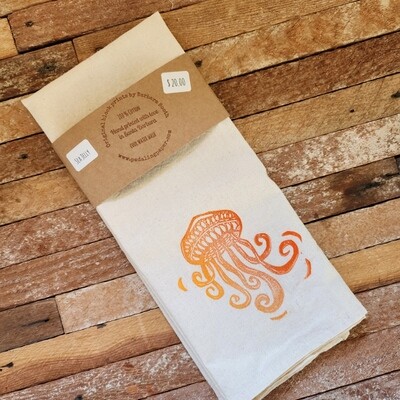 &quot;Sea Jelly&quot; 100% Cotton Tea Towel