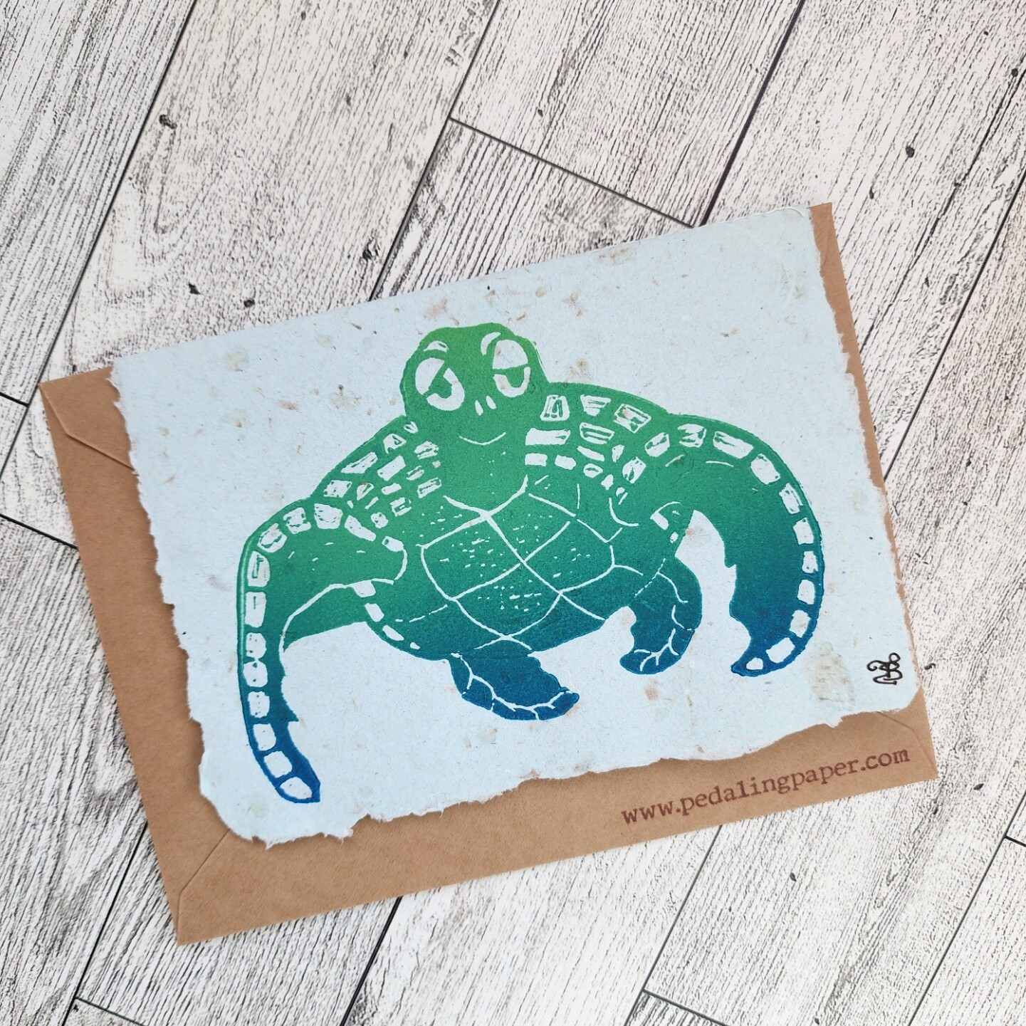 &quot;Sheldon&quot; the Sea Turtle Note Card