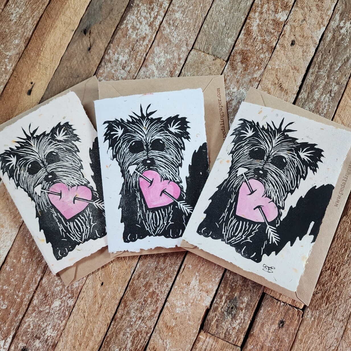 &quot;I Chews You&quot; Block Printed Card