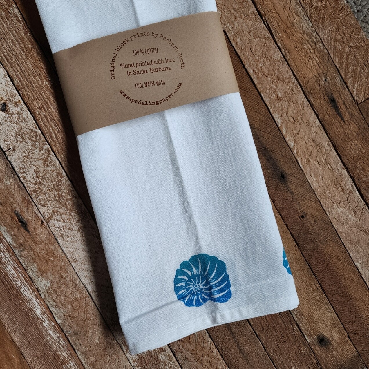 &quot;Nautilus&quot; 100% Cotton Tea Towel