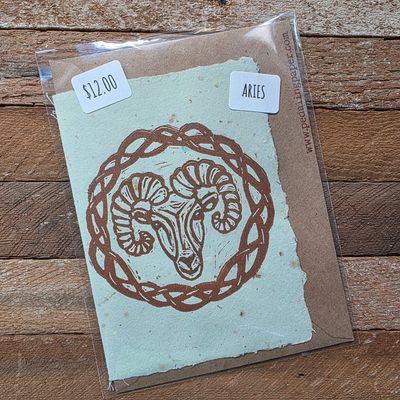"Aries" Note Card