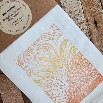 "Night &amp; Day Sunflower" - 100% Cotton Tea Towel