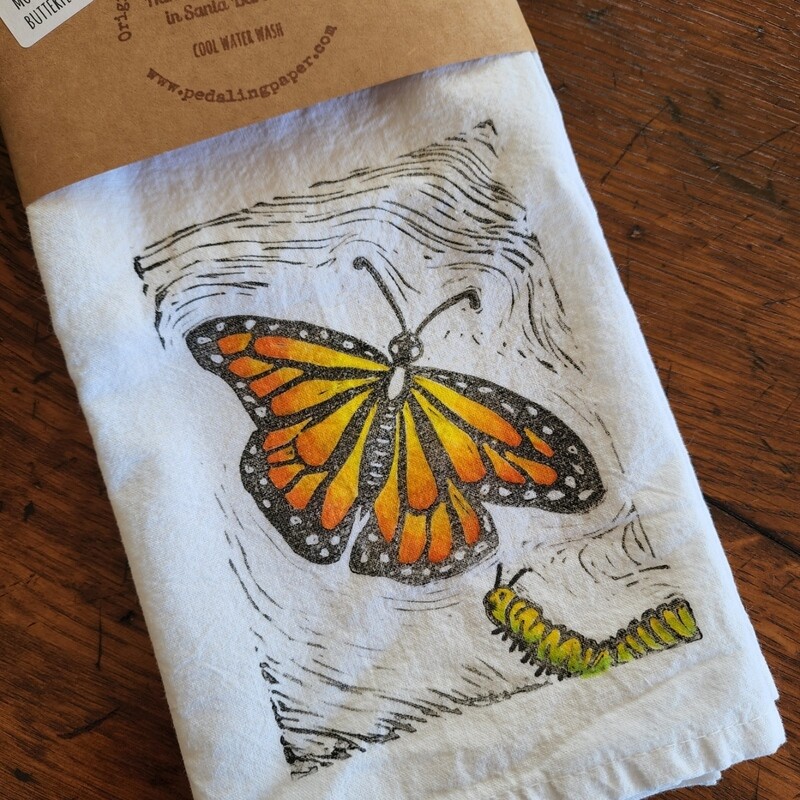 "Monarch Butterfly" - 100% Cotton Tea Towel