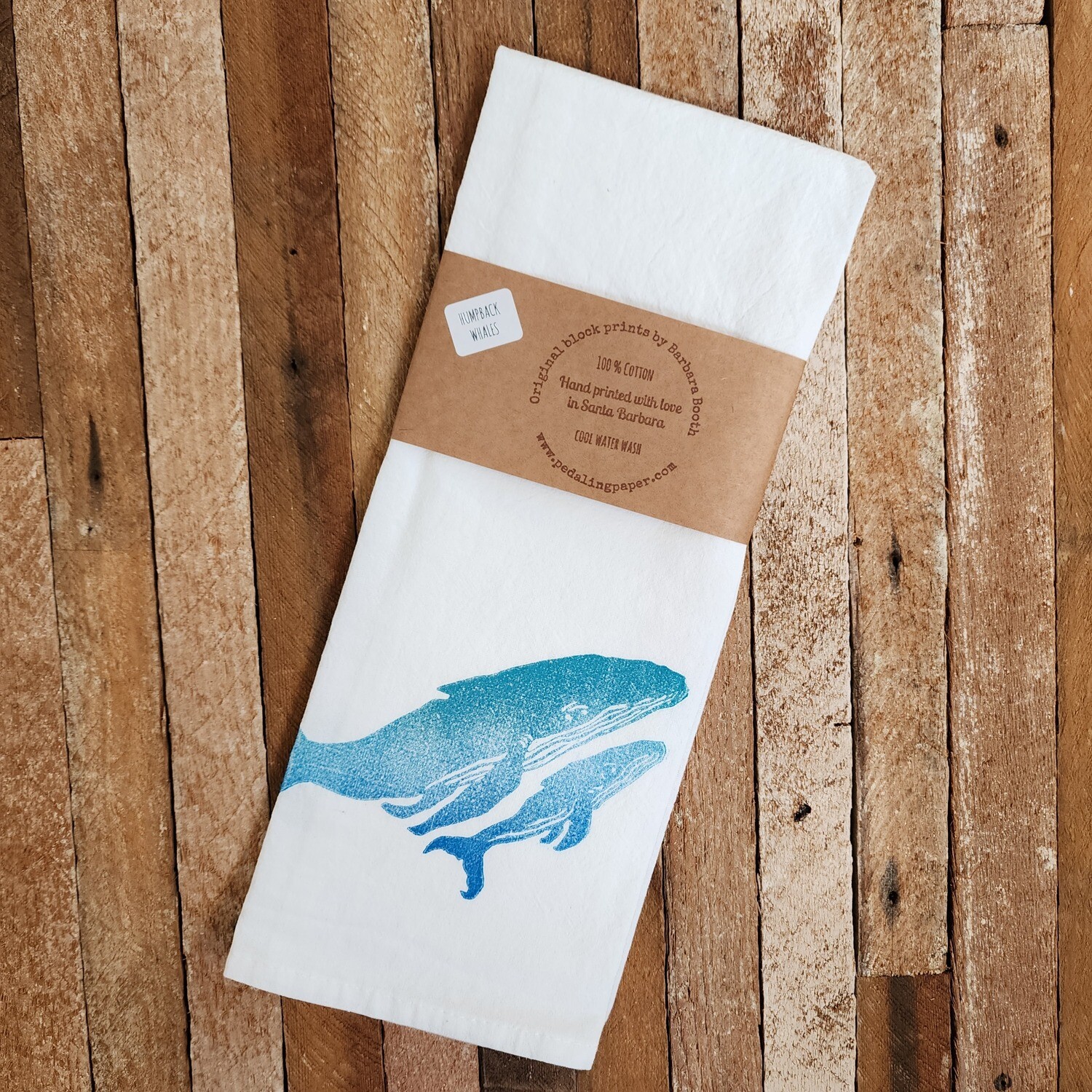 Humpback Whales 100% Cotton Tea Towel