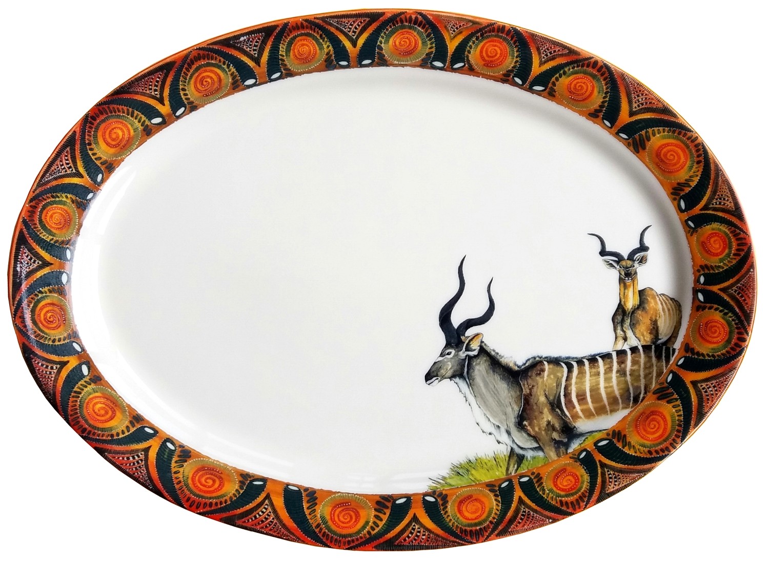 Oval Platter 16" x 12" Kudu