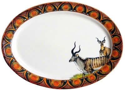 Oval Platter 16&quot; x 12&quot; Kudu